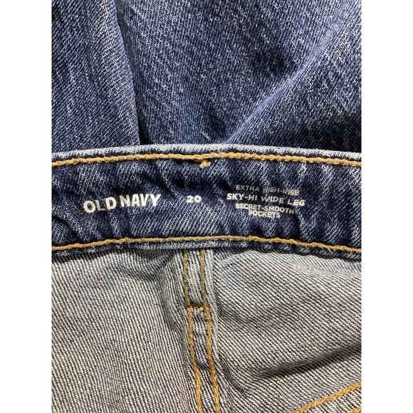 Old Navy Women’s Denim Blue Size 20 — Extra High-Rise, Sky-Hi, Wide Leg - Picture 3 of 8